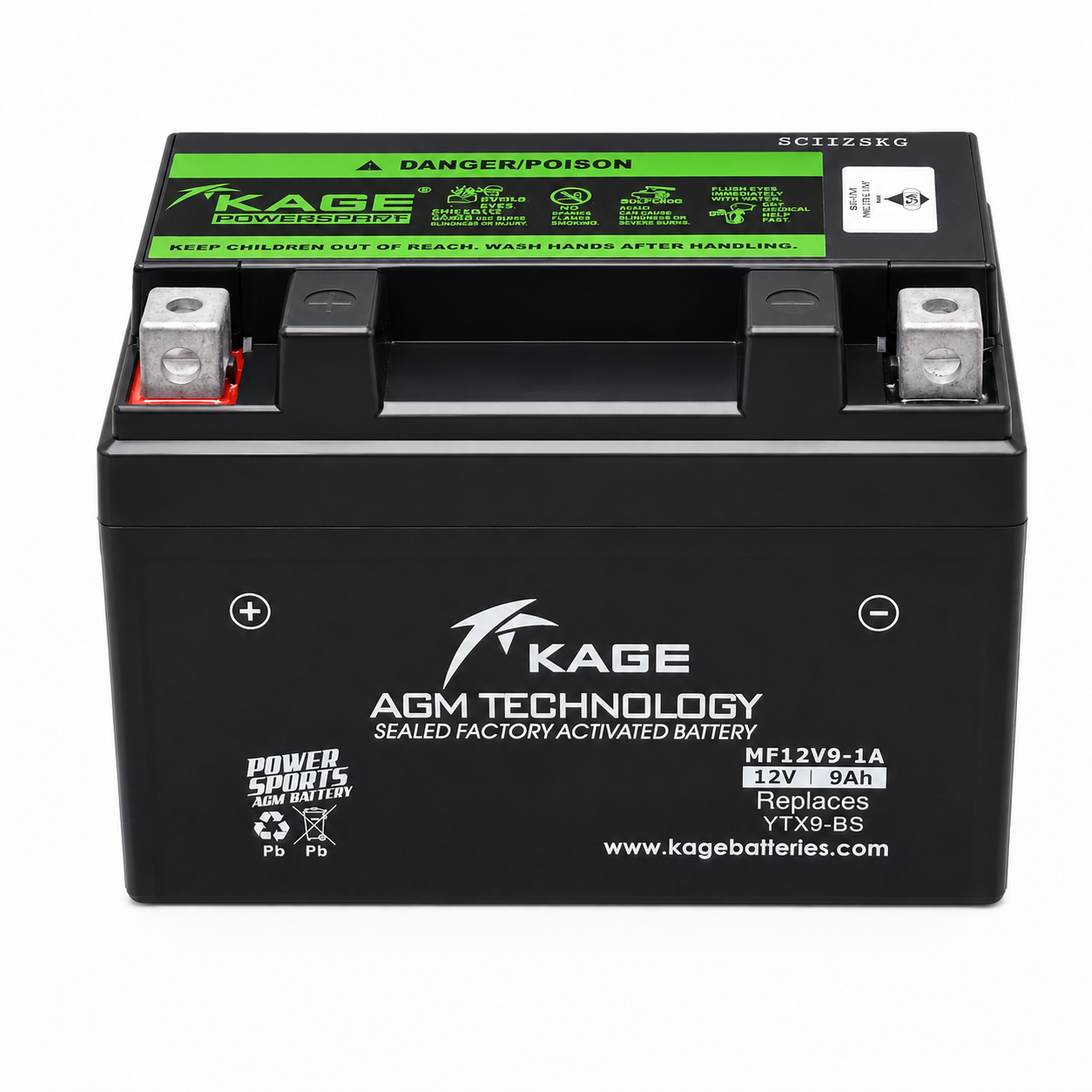 YTX9-BS KAGE - Bateri SYM200/DUKE200,390/Z800,Z900, ZX6/KTM390/CBR150, 600/Benelli imperiale 400