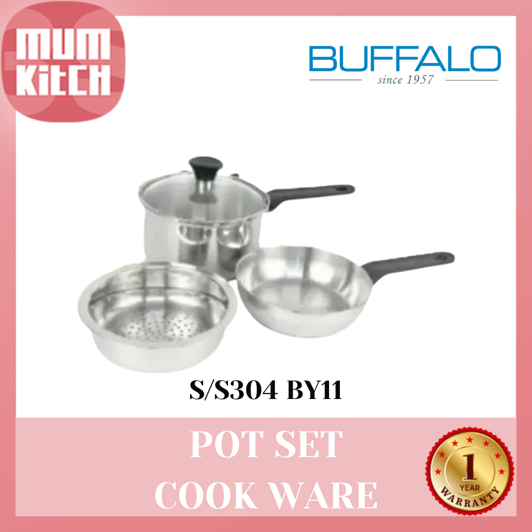 BUFFALO Pot Set Cookware Set 4pcs S/S304 BY11