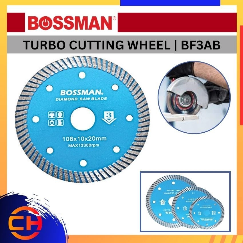 BOSSMAN DIAMOND CUTTING WHEEL BF3AB TURBO CUTTING WHEEL 