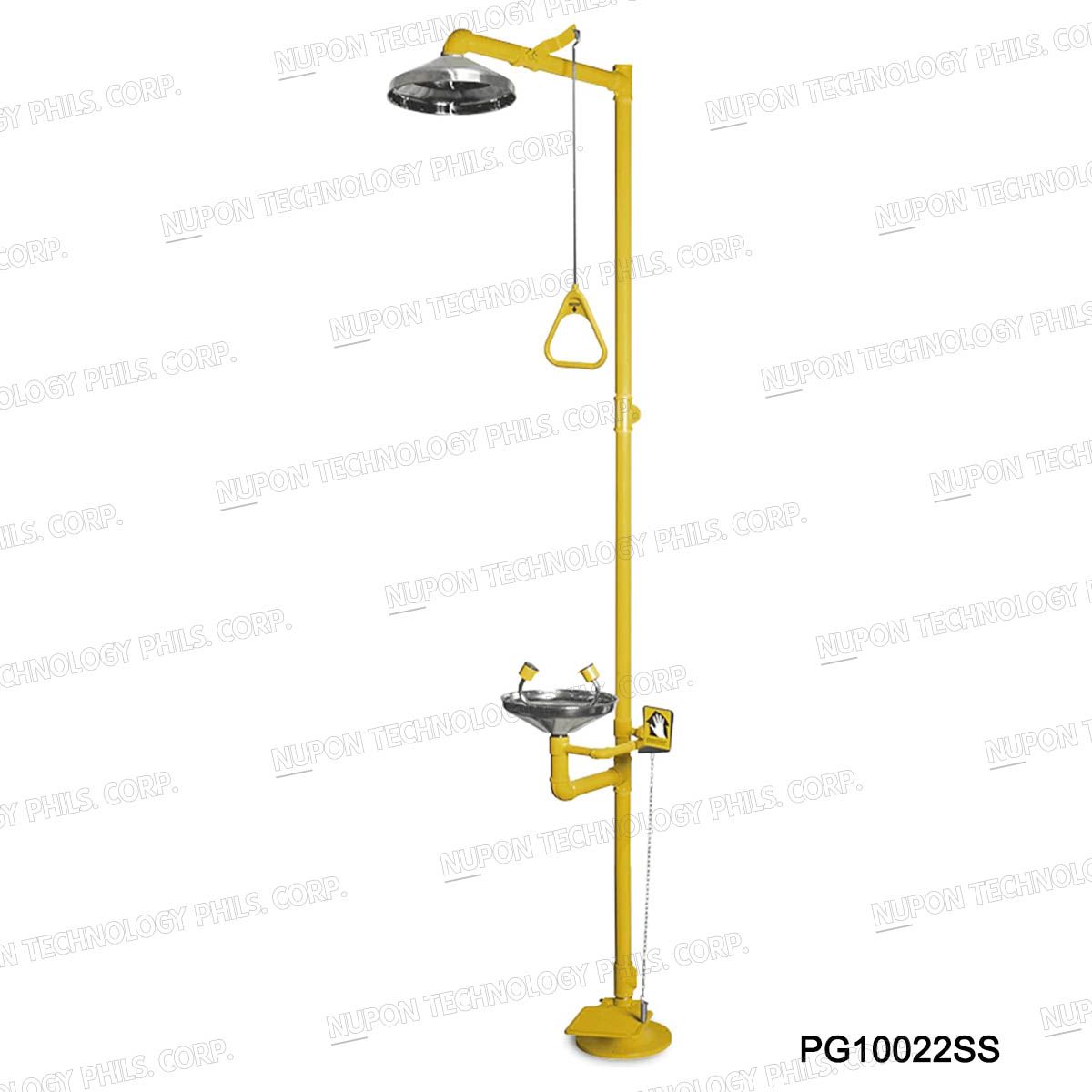 Stainless Steel Bowl Combination Emergency Shower And Eyewash With Foot Pedal ; Model: PG10022SS
