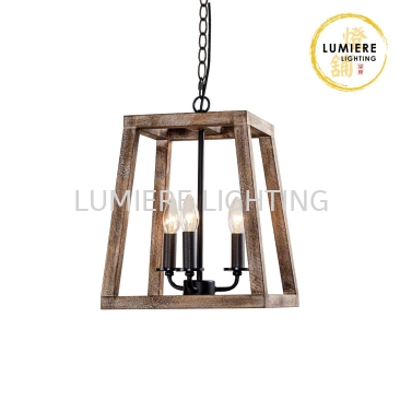 Farm House Oak Wood Pendant Light