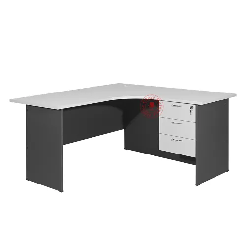 6ftx5ft L Shape Table with Fixed Pedestal | Office Desk | Writing Table | Meja Pejabat | Meja Office | Meja L Shape