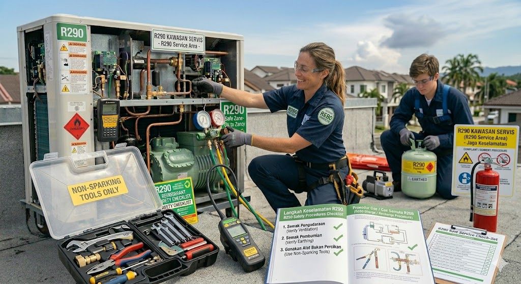 R290 technician servicing procedures