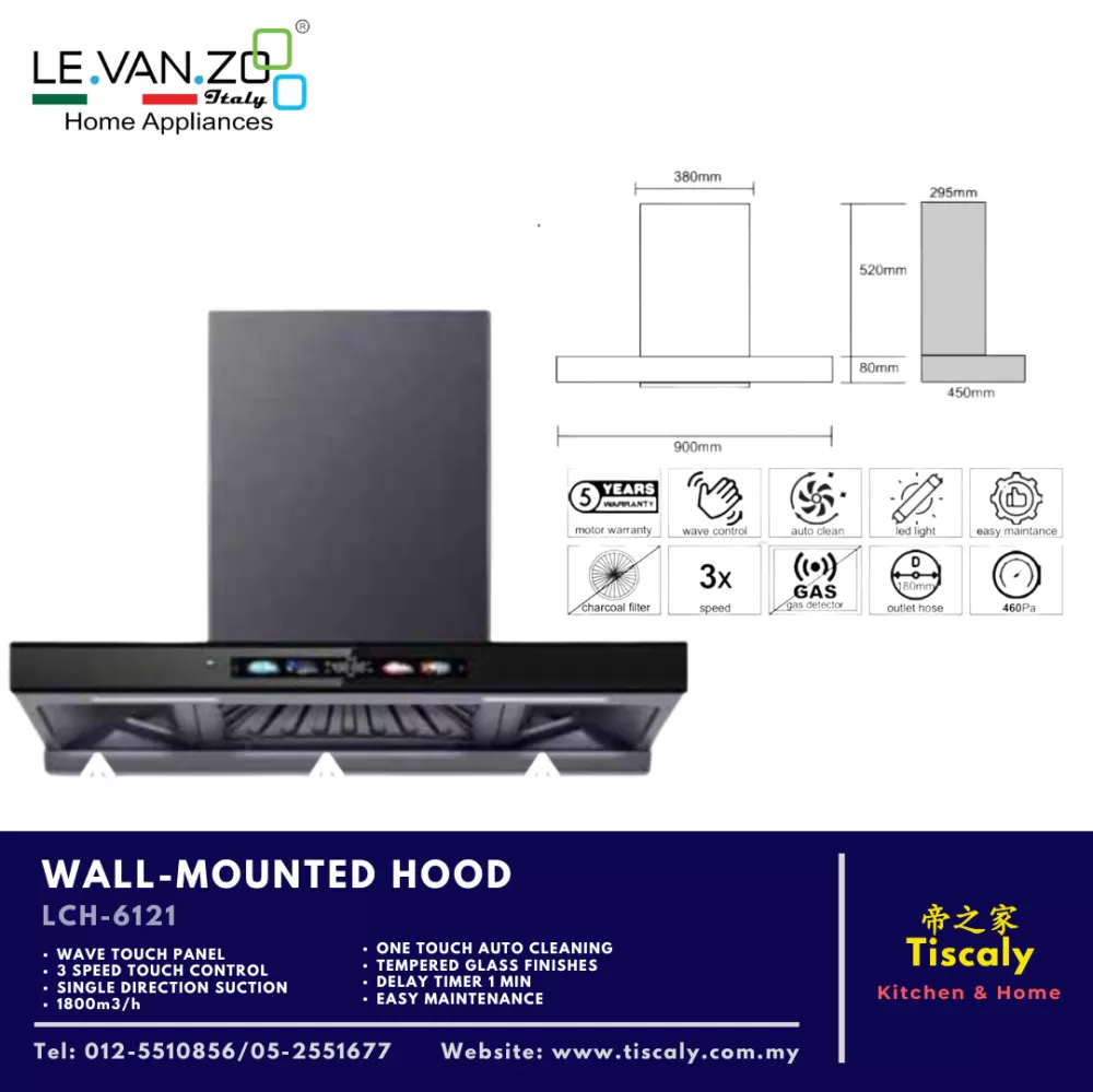 LEVANZO WALL-MOUNTED HOOD LCH-6121