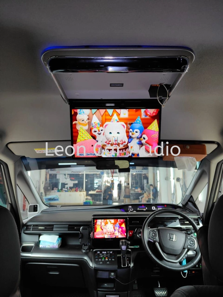 Honda stepwgn spada 14" fhd hdmi usb mp4 roof led monitor