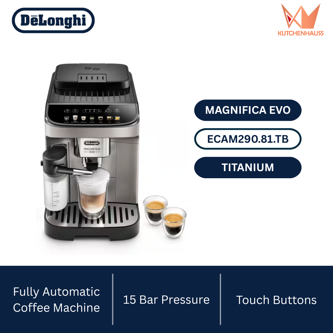 DELONGHI - Magnifica Evo Fully Automatic Coffee Machine (Titanium Black) | ECAM290.81.TB