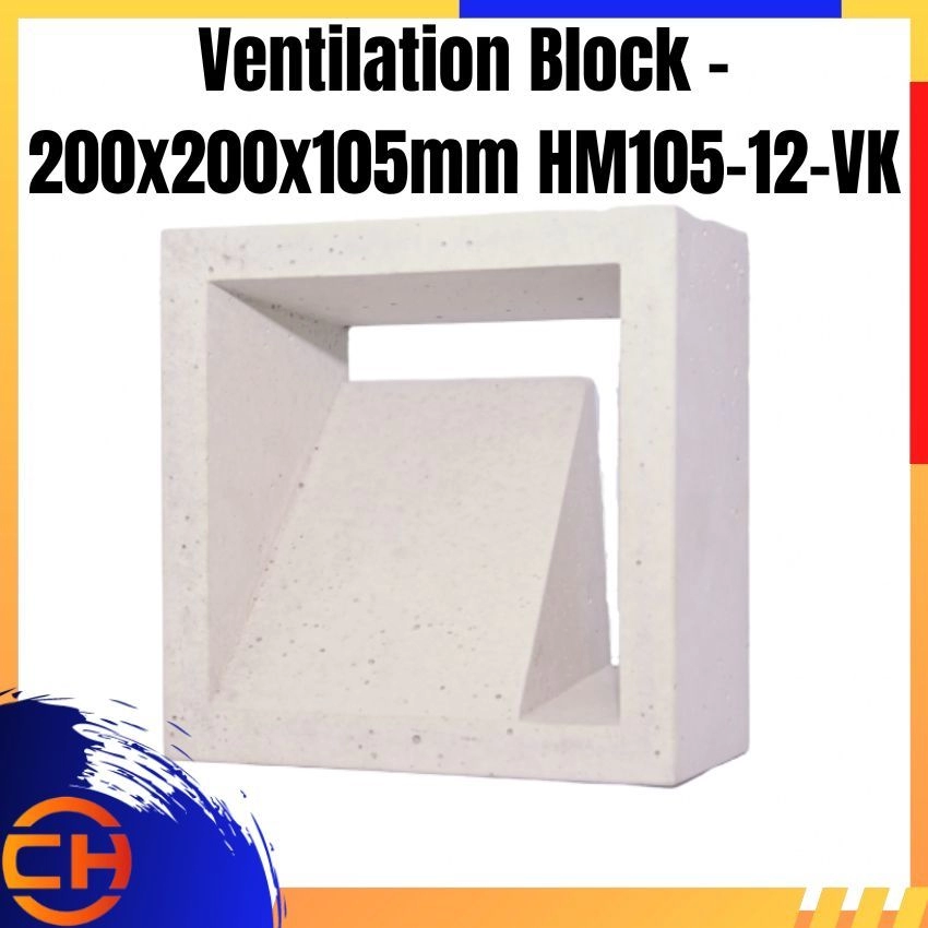 Ventilation Block - 200x200x105mm HM105-12-VK