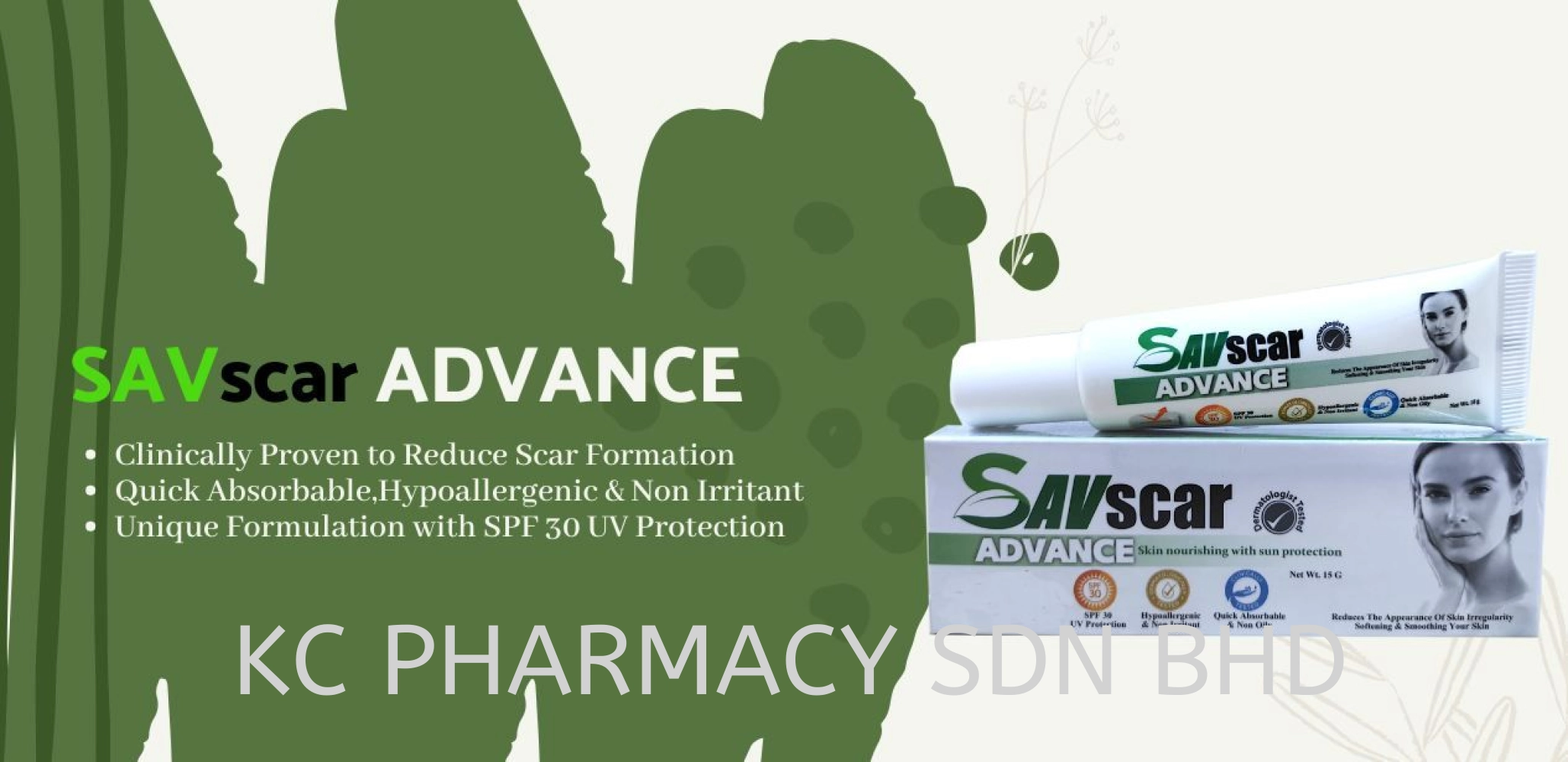 (NEW PRODUCT) SAVSCAR ADVANCE SCAR CREAM 15G