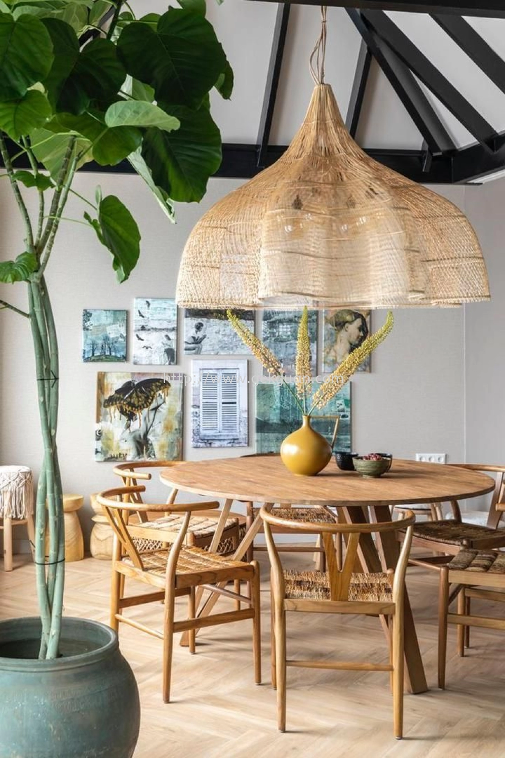 Rattan / Bamboo Ceiling Lamp