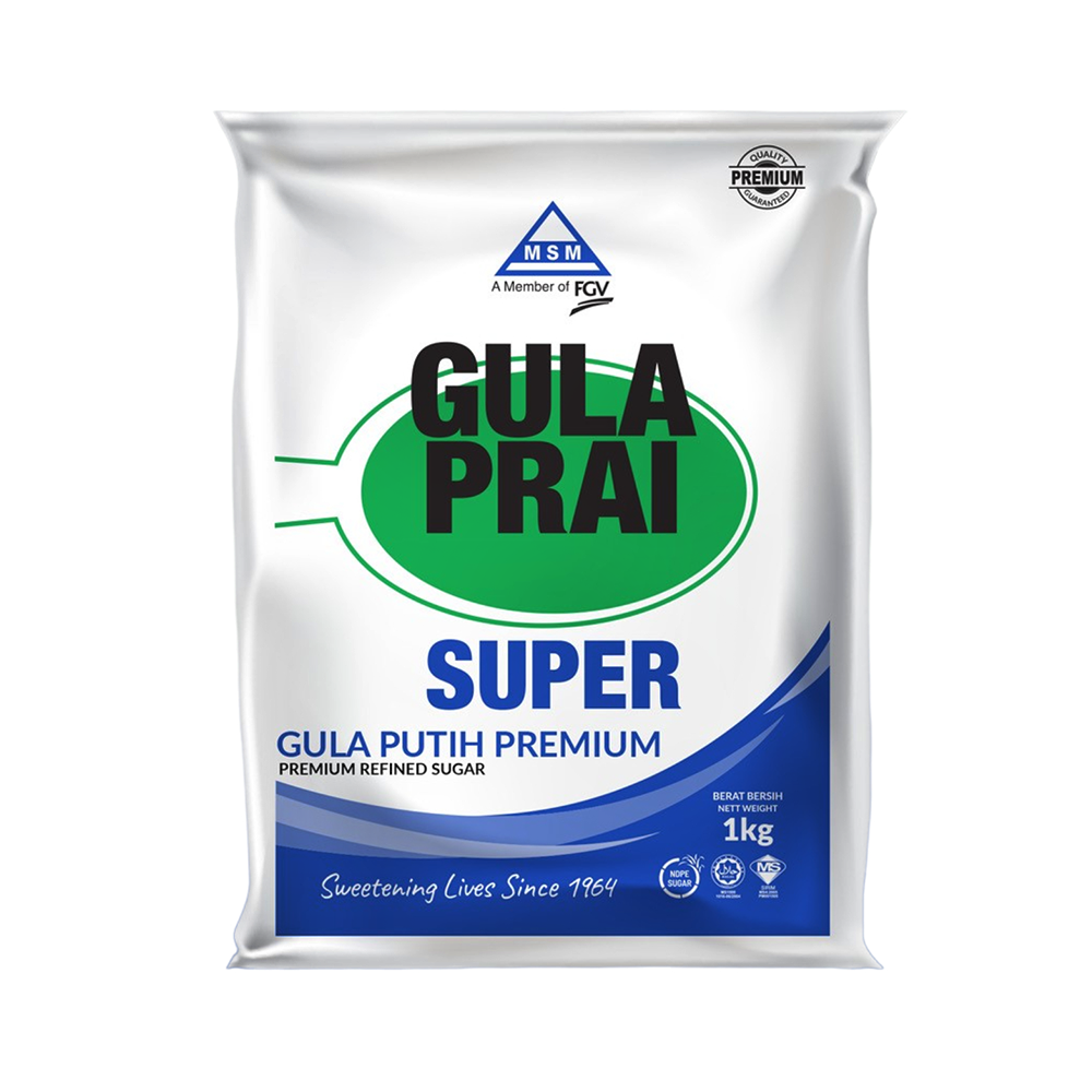 MSM Gula Prai Gula Putih Premium / Super Premium Refined Sugar 1kg