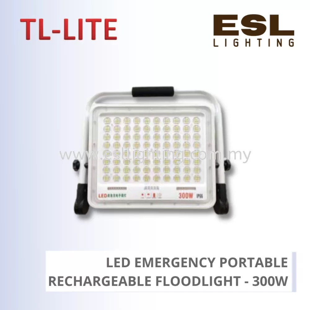 TL-LITE LED EMERGENCY PORTABLE RECHARGEABLE FLOODLIGHT - 300W