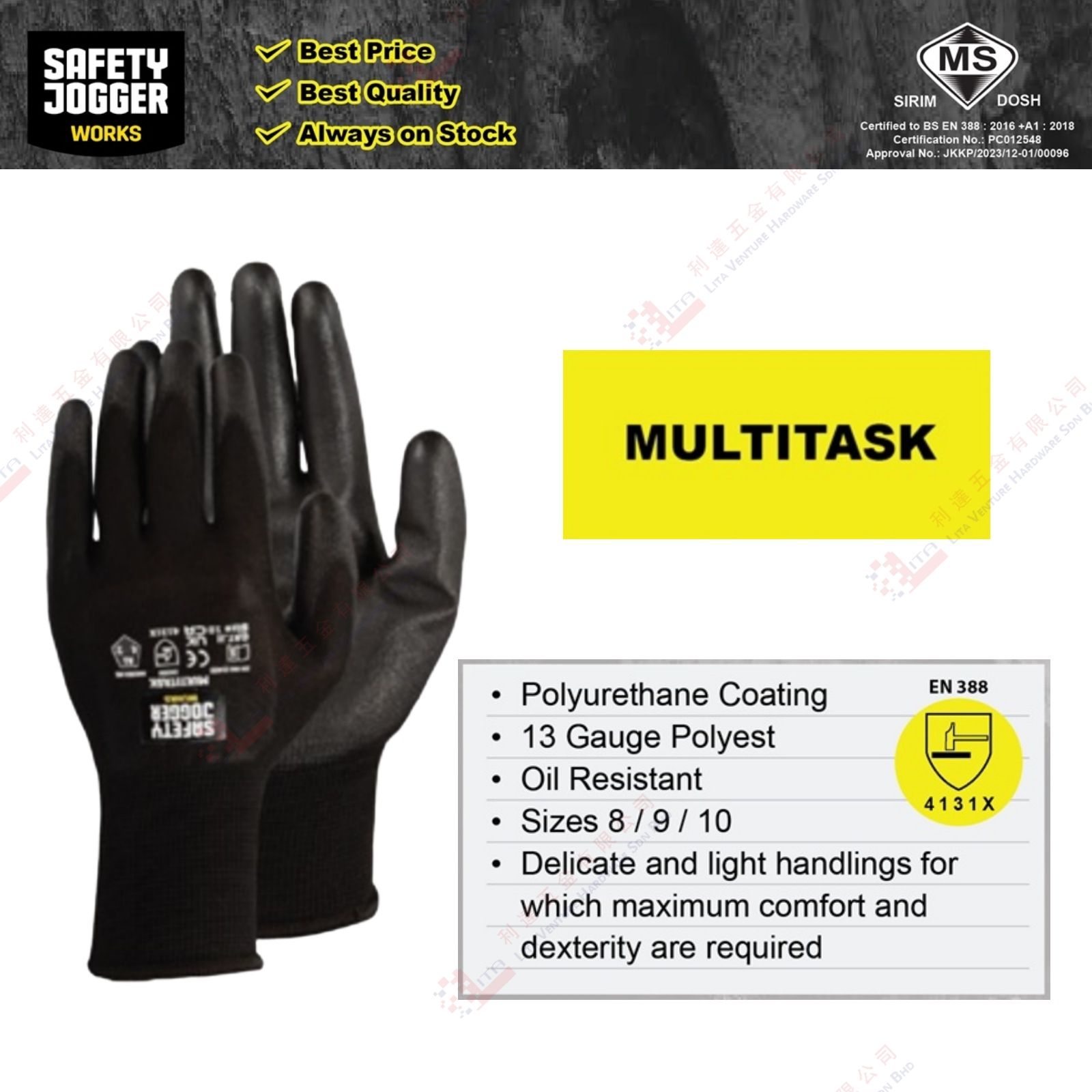 SAFETY JOGGER BRAND SAFETY GLOVES - MULTITASK