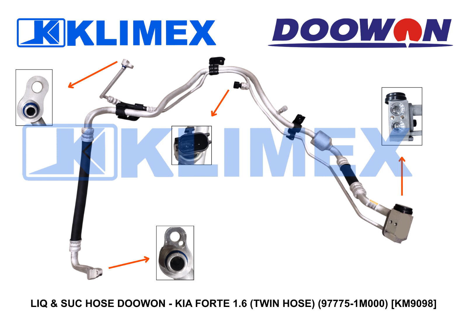 LIQ & SUC HOSE DOOWON - KIA FORTE 1.6 (TWIN HOSE) (97775-1M000) [KM9098]