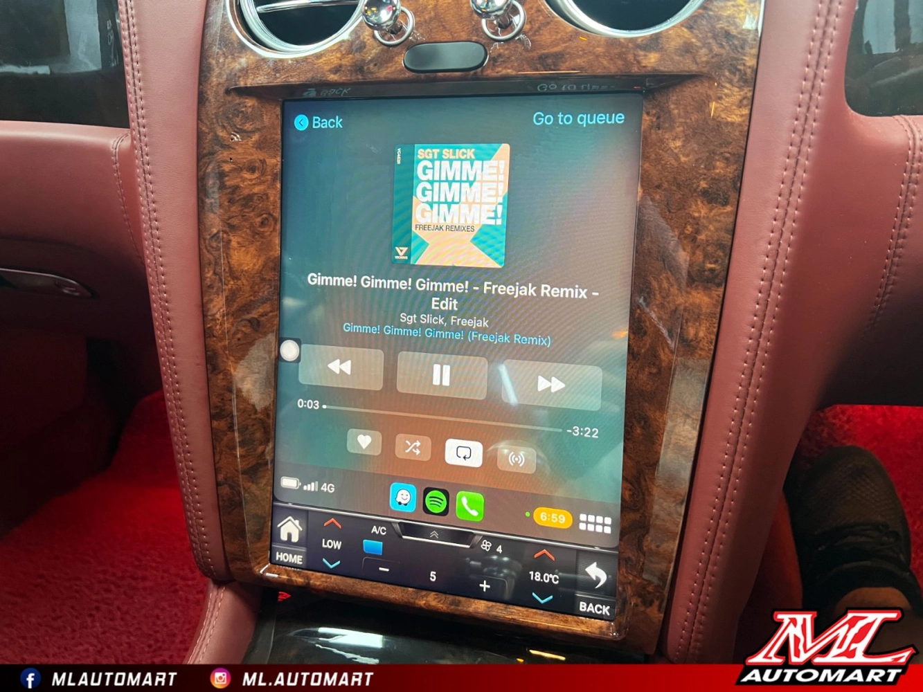 Bentley Continental GT Vertical Style Android Monitor (12.1")