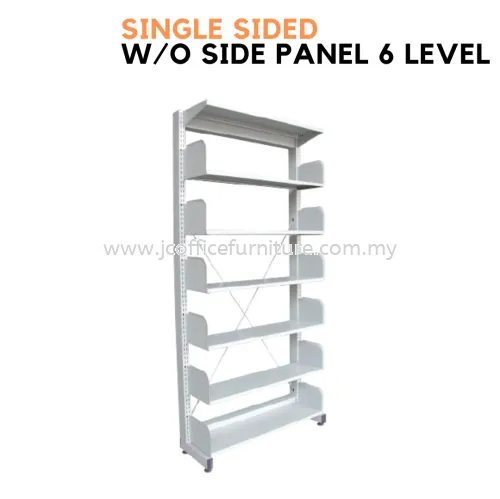 Library Rack Single Sided without Side Panel (6 Level)