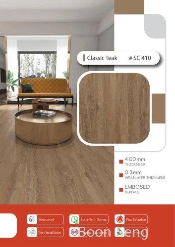 SPC Stone Polymer Classic Teak #SC 410 (4mm)