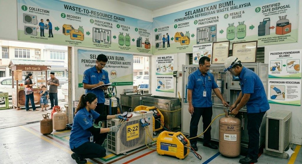 DOE safe refrigerant handling procedures Malaysia