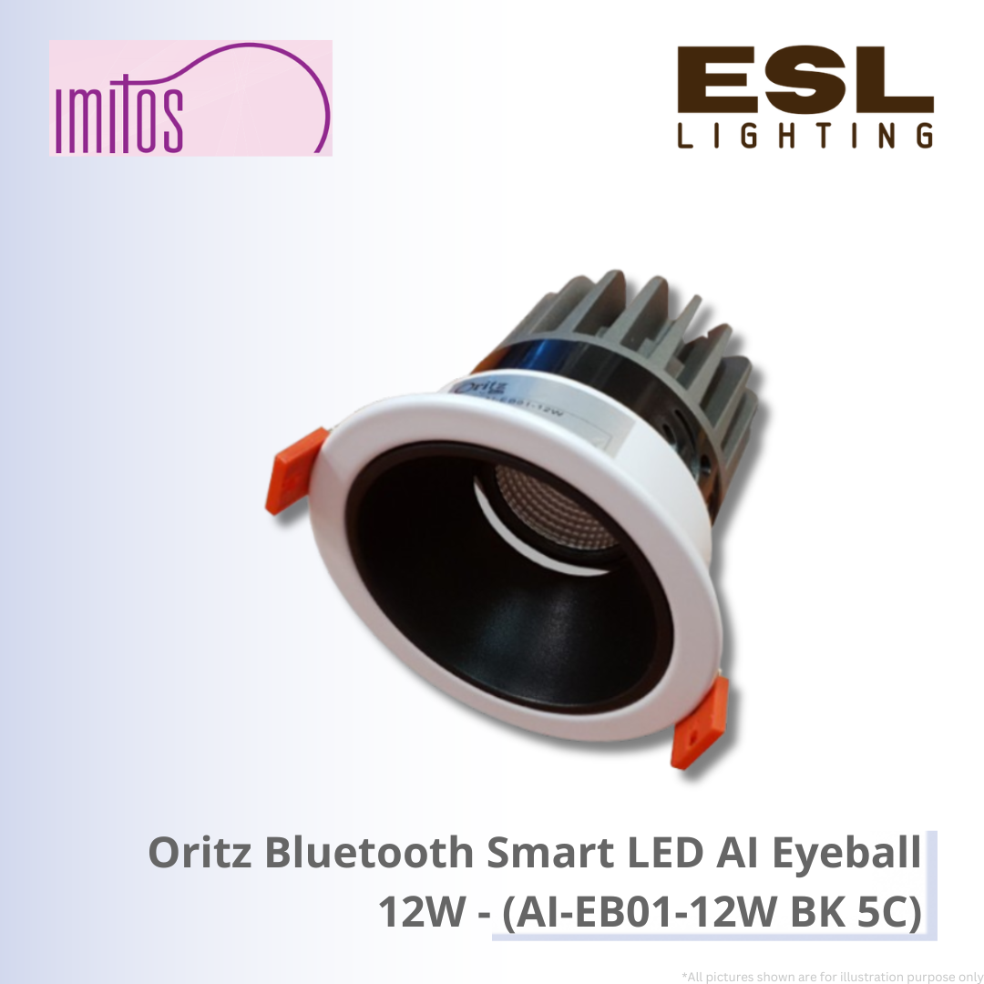 IMITOS Oritz Bluetooth Smart LED AI Eyeball 12W - AI-EB01-12W BK 5C