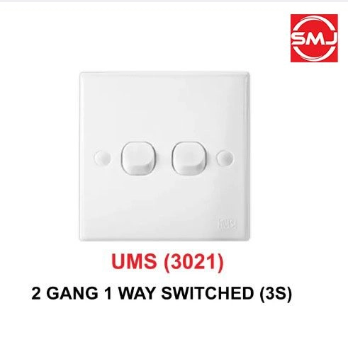 UMS 3021-J 2 Gang 1 Way SP Switch (SIRIM Approved)