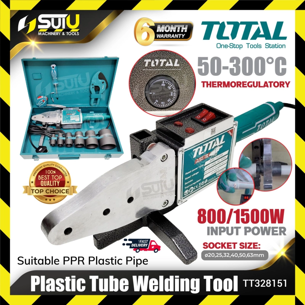 TOTAL TT328151 Plastic Tube Welding Tool 800W / 1500W for PPR Plastic Pipe