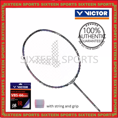 VICTOR Ryuga 2 Pro Badminton Racket With Victor VBS66 String & Overgrip