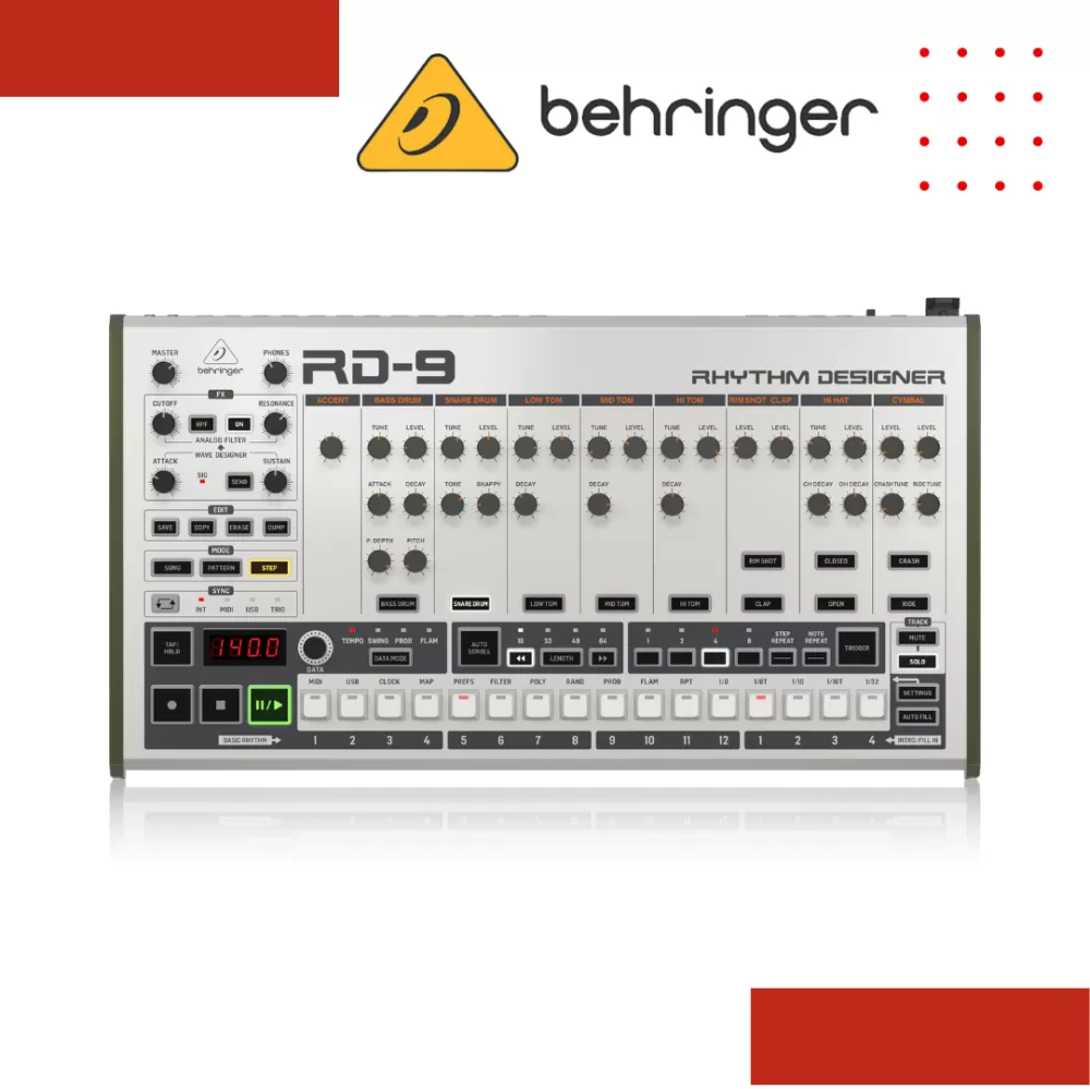 Behringer Rhythm Designer RD-9 Analog Drum Machine