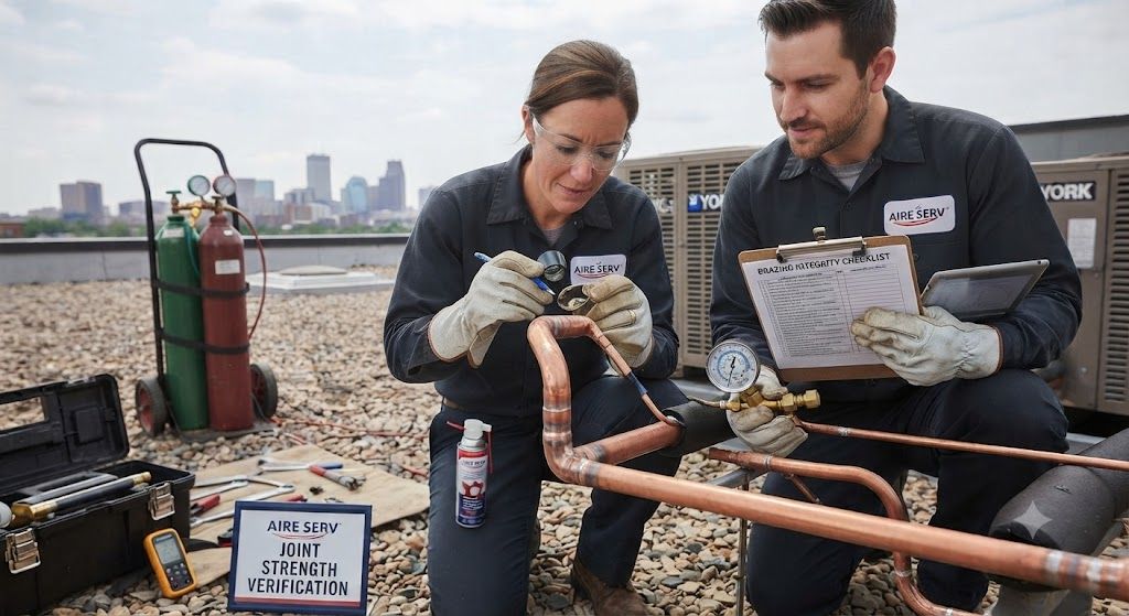 brazing joint strength inspection HVAC systems