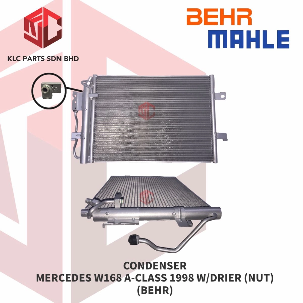 CONDENSER MERCEDES W168 A-CLASS 1998 W/DRIER (NUT) (BEHR)