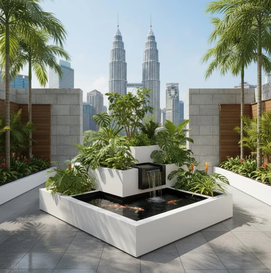 Premium Custom Made Water Fountain Malaysia 马来西亚定制水景设计 Reka Bentuk Ciri Air Tersuai Malaysia