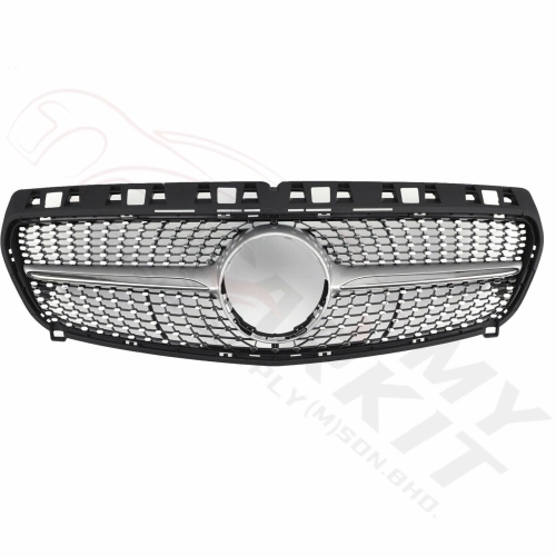 MERCEDES BENZ CLA W117 DIAMOND GRILLE SILVER CHROME