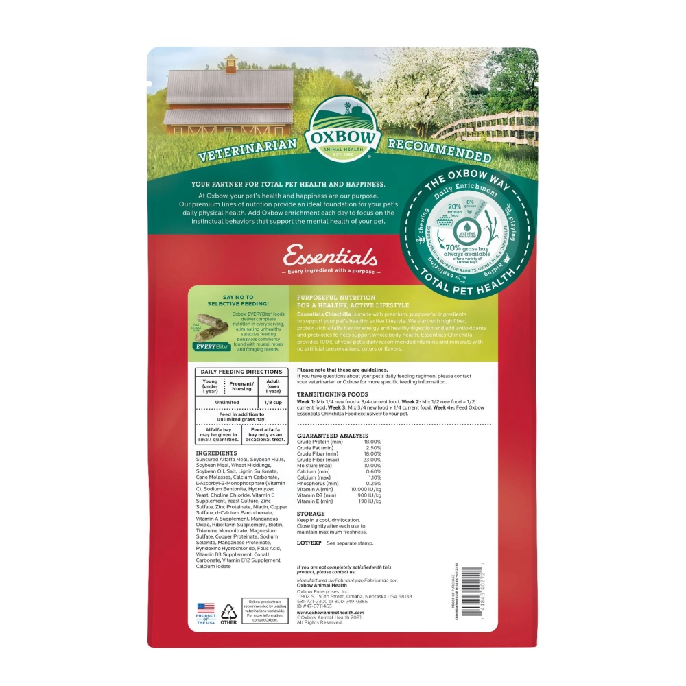 Oxbow Essentials Chinchilla Food (10lb)