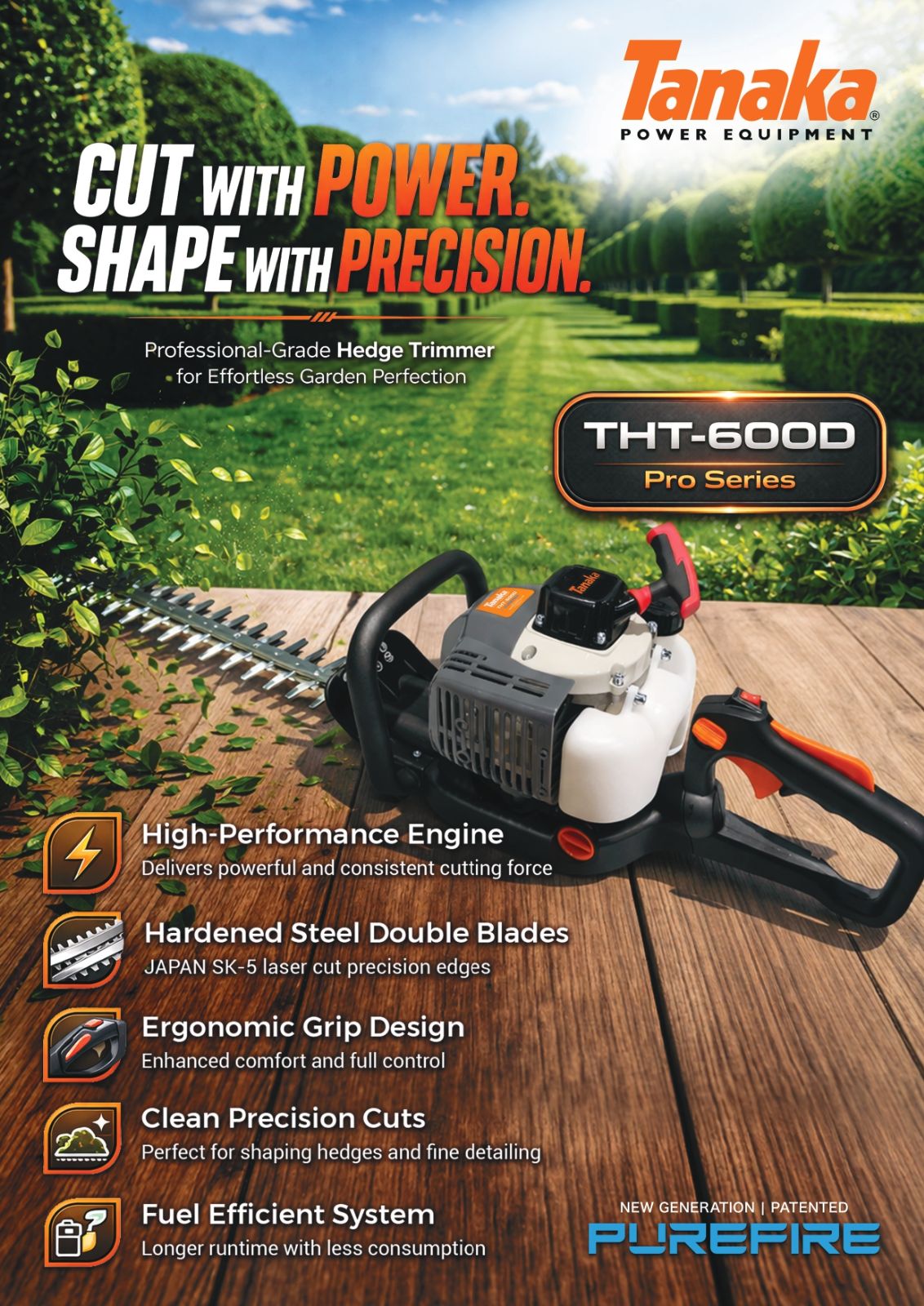 TANAKA HEDGE TRIMMER THT-600D