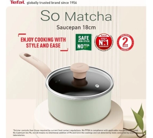 Tefal Cookware So Matcha Saucepan w/lid (18cm) G17923