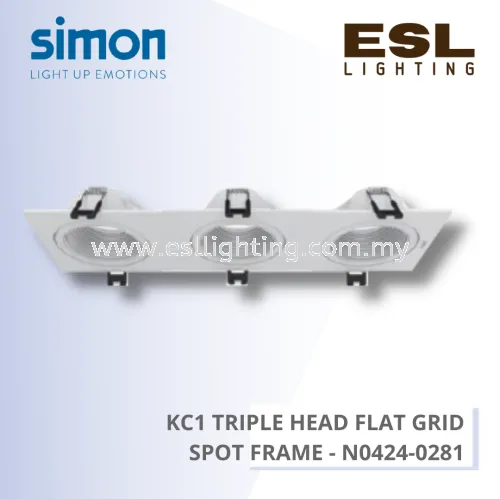 SIMON SPOTLIGHT - KC1 SPOTLIGHT - KC1 TRIPLE HEAD FLAT GRID SPOT FRAME - N0424-0281