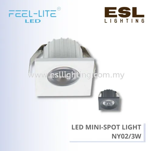 FEEL LITE LED MINI-SPOT LIGHT SQUARE 3W - NY02/3W