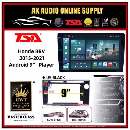 1K Screen 2+32GB 4G 8-CORE🆕 TSA Honda BRV 2015 - 2021 Android 9'' inch DSP/QLED/CARPLAY Car Player Monitor