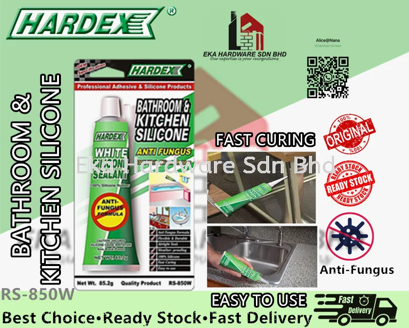 Hardex Anti-Fungus White Silicone (RS-850W) 75G