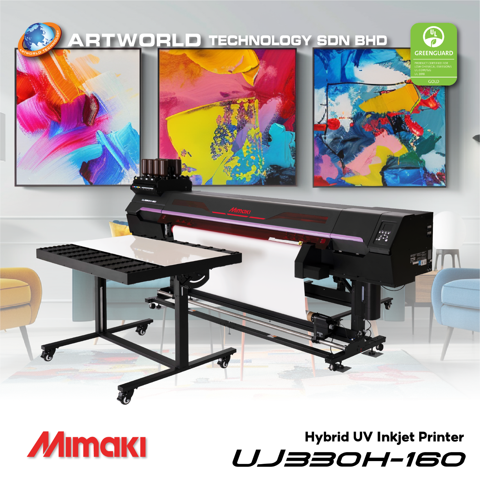 Hybrid UV Inkjet Printer MIMAKI UJ330H-160