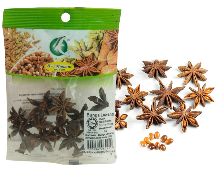 Star Anise 5 Grams RM1.60 X 5 Units C.Dwi Makmur
