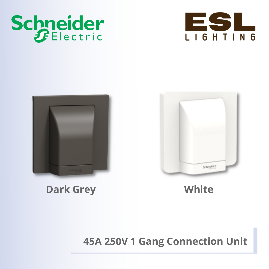 SCHNEIDER AvatarOn Connection Unit 45A 250V 1 Gang Connection Unit - E83554_WE_G11 E83554_DG_G11