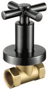 IT-1271-1/2-GR Concealed 1/2" Stop Cock Valve – Gun Metal Finish | Premium Stop Valve for Modern Plumbing