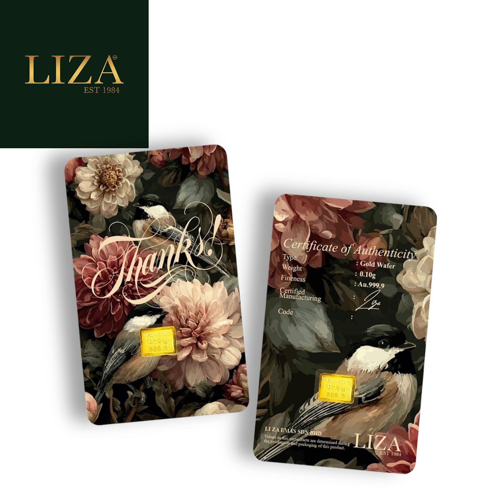 LIZA 0.10g 999.9 Gold Bar (Thanks |璋㈣阿 )