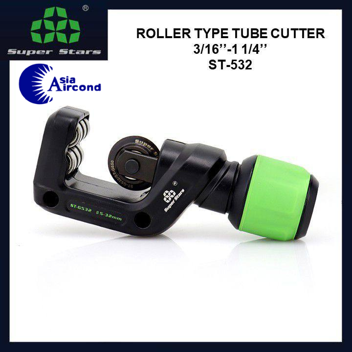 SUPER STARS ROLLER TUBE CUTTER ST-532 HEAVY DUTY COPPER PIPE CUTTER 3/16" TO 1 1/4'' AIRCOND TOOL [ORIGINAL]