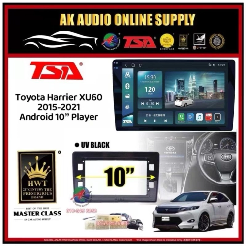 🆕1K 2+32GB 4G 8-CORE🆕TSA Toyota Harrier XU60 2015 -2021 (Small) Android 10'' inch CarPlay/DSP/BLU-RAY Car Player