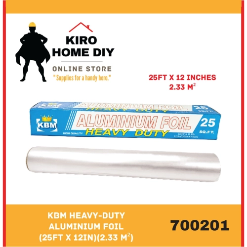 KBM Heavy-duty Aluminium Foil (25 Feet x 12 inches)(2.33 m²) - 700201