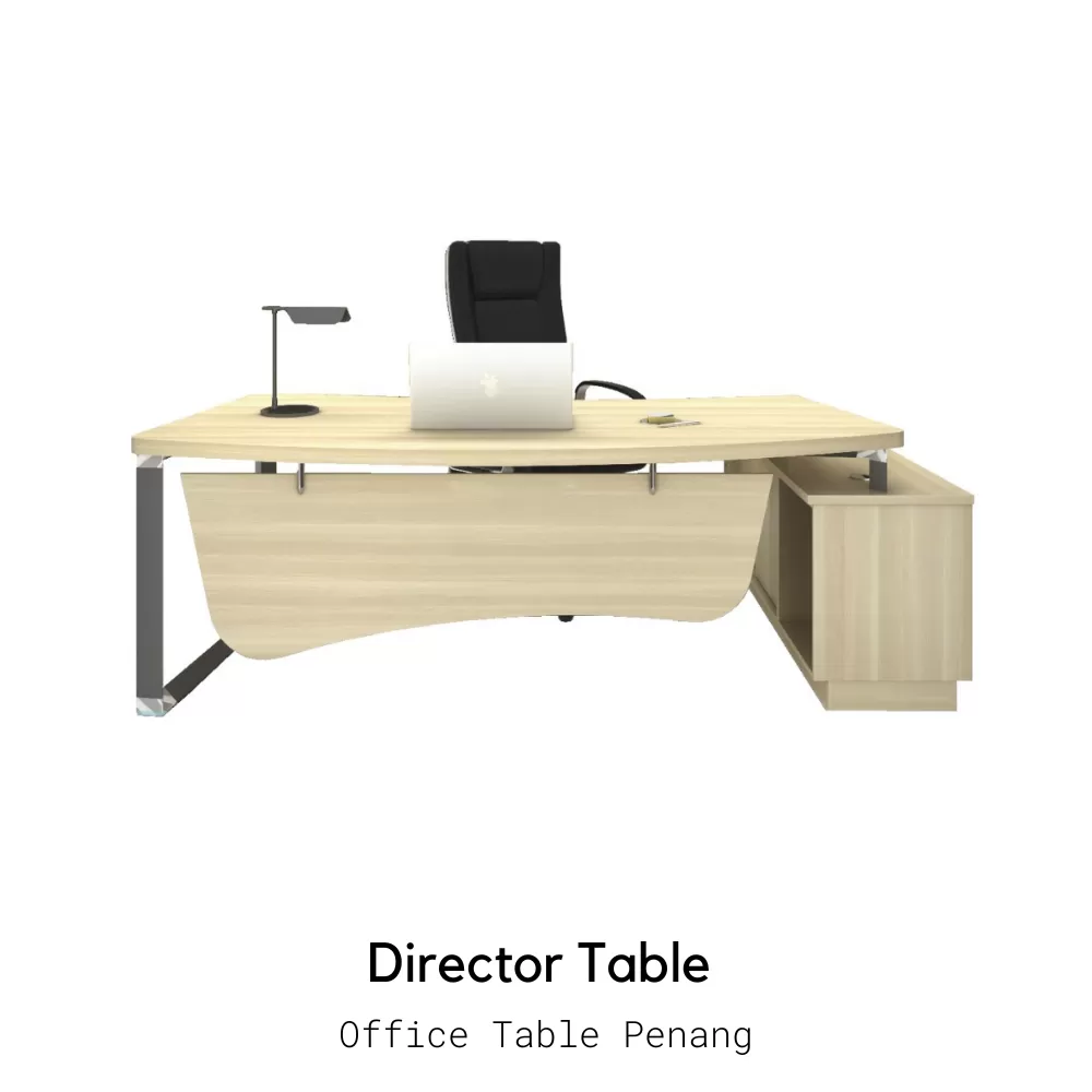 Director Table With Side Cabinet | Office Table Penang | Director Table Penang