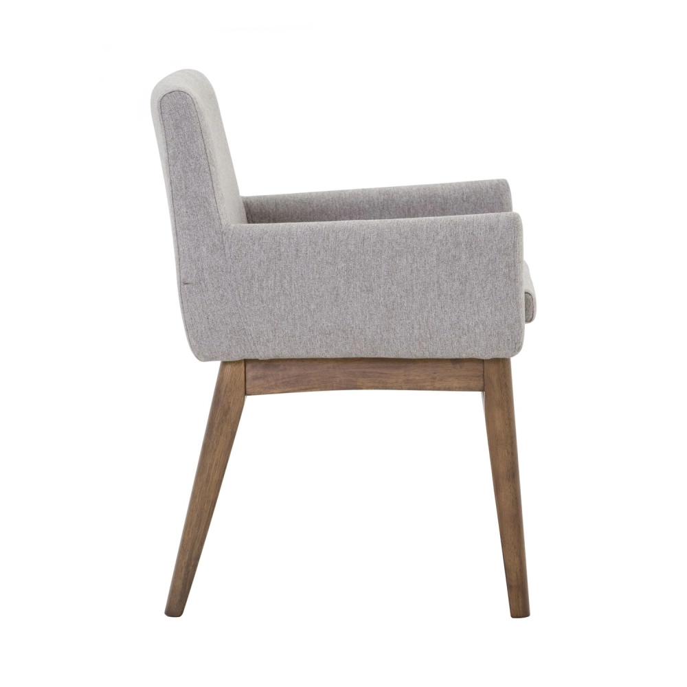 Chanel Arm Chair (Walnut, Grey)