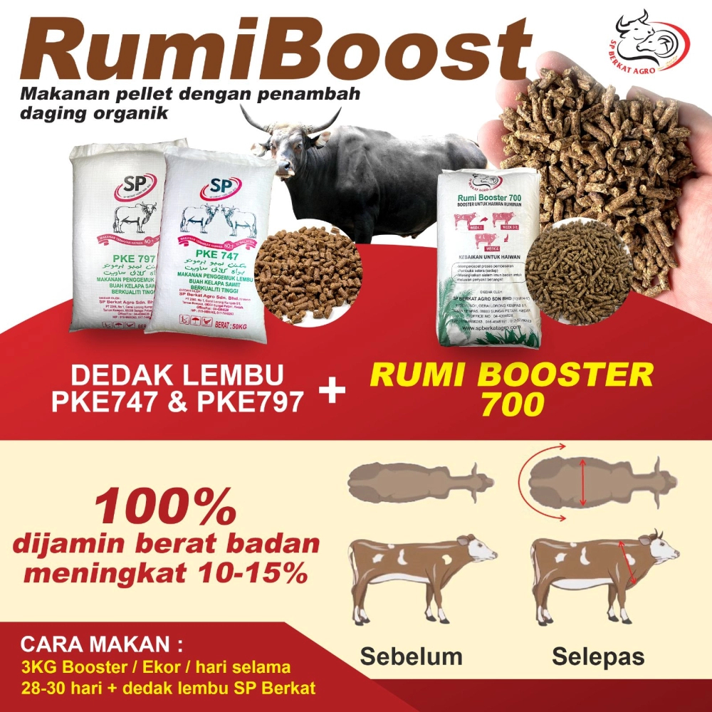 Rumi Booster Untuk Haiwan Ruminan (25KG)