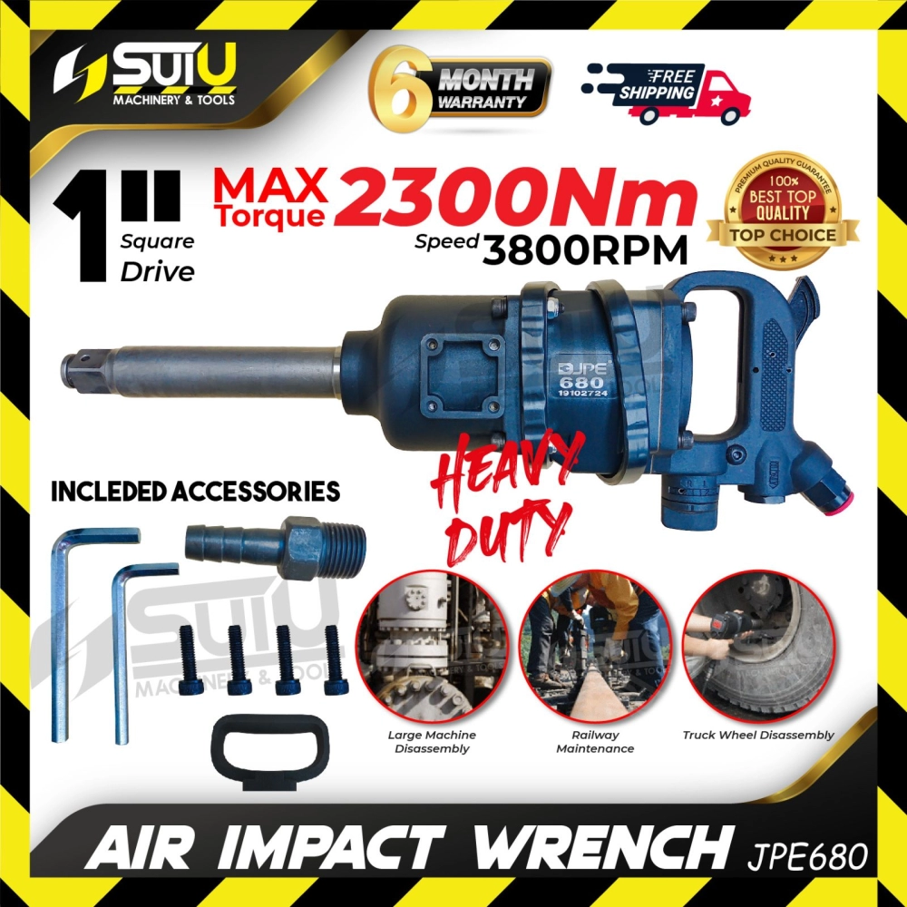 JPE680 1" Air Impact Wrench 2300NM 3800RPM