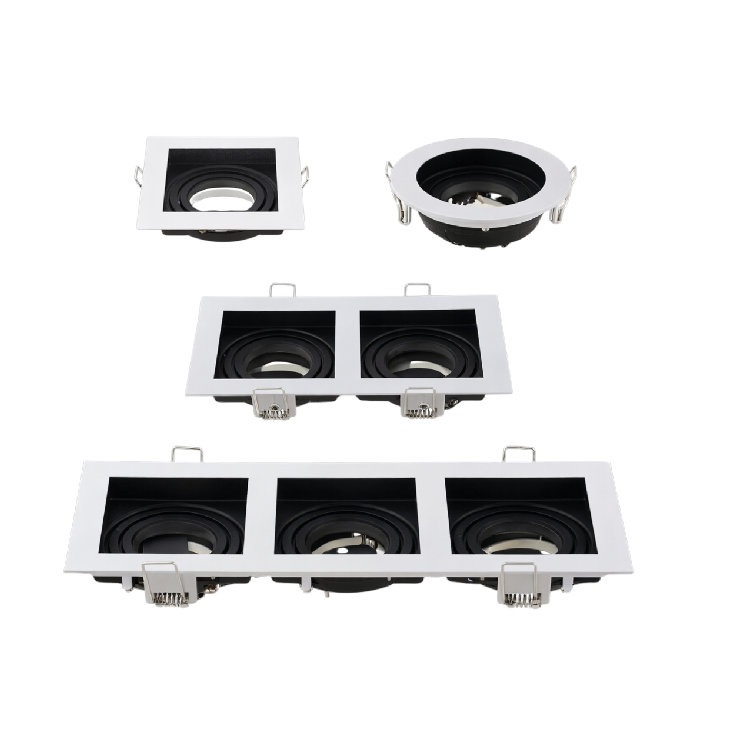 DSY016 Mesaled Die Cast Eyeball Fitting Round & Square Black & White